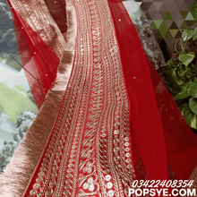 Load image into Gallery viewer, net dupatta,dupatta,phulkari dupatta,banarasi dupatta,white dupatta,dupatta online,organza dupatta,bridal dupatta,black dupatta,gold dupatta,silk dupatta,pink dupatta,red dupatta,cotton dupatta,velvet dupatta,silver dupatta,heavy dupatta,dupatta for women,ajrakh dupatta,green dupatta,chiffon dupatta,yellow dupatta,purple dupatta,maroon dupatta,chikankari dupatta,ruffle dupatta,blue dupatta,off white dupatta,dupatta for lehenga,white cotton dupatta,cotton dupatta online,navy blue dupatta,silk dupatta online,