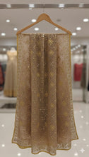 Load image into Gallery viewer, black bandhani dupatta,banarasi bandhej dupatta,maroon bandhani dupatta,lagdi patta dupatta,purple bandhani dupatta,ajrakh bandhani dupatta,ajrakh dupatta with bandhani,anarkali with bandhani dupatta