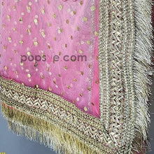 Load image into Gallery viewer, Pink Net Dupatta Gold Dots Party Wear Mehndi Wedding Wrap Pakistani Dupatta  Indian Dupatta Gotta Dupatta Unique Dupatta - popsye.com