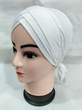 Load image into Gallery viewer, ninja cap hijab online,hijab cap with bun,fancy hijab caps,hijab bonnet,hijab inner caps online,scarf with cap,hijab with inner cap,scarf inner ca