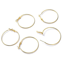 Load image into Gallery viewer, Gold Silver Plated Earring Hoops Round Big Circle Hoop Earrings DIY Fashion Women Jewelry Making Accessories Supplies - popsye.com