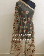 Load image into Gallery viewer, net dupatta,golden,net dupatta,red net dupatta,golden dupatta net,bridal golden net dupatta,bridal net dupatta,bridal net dupatta online,gold net dupatta online,gold netted dupatta,golden color net dupatta,golden colour net dupatta,golden dupatta net ka