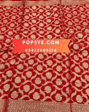 Load image into Gallery viewer, red banarasi dupatta,banarasi dupatta red,banarasi dupatta red colour,,real banarasi dupatta,red banarasi dupatta online,red banarasi silk dupatta,red banarsi dupatta,red colour banarasi dupatta,red dupatta banarasi,red heavy banarasi dupatta,red silk banarasi dupatta,Pure Banarasi Silk Dupatta, Handloom Katan Silk, Gold Zari Weaving, Traditional Ethnic Wear, Red Bridal Dupatta, Festive Silk Wrap, Indian Wedding Fashion 2026, Intricate Buti Design, Paisley Border Motif, Handwoven Heritage, Luxury Silk Stole