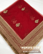 Load image into Gallery viewer, red net dupatta,red bridal net dupatta online,red color net dupatta,red colour net dupatta,red dupatta net,red net bridal dupatta,red net chunni,red net dupatta for bride,red net dupatta for lehenga,red net dupatta online,
red net dupatta with golden border,Net dupatta design 2026, latest net dupatta styles, embroidered net dupatta, bridal net dupatta design, fancy net dupatta for weddings, heavy work net dupatta, party wear net dupatta, Pakistani net dupatta trends, Indian net dupatta online,