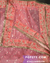 Load image into Gallery viewer, blush pink net dupatta,pink net dupatta,light pink dupatta net,light pink net dupatta,net chunni pink,Net dupatta design 2026, latest net dupatta styles, embroidered net dupatta, bridal net dupatta design, fancy net dupatta for weddings, heavy work net dupatta, party wear net dupatta, Pakistani net dupatta trends, Indian net dupatta online, soft net dupatta designs, net dupatta with lace border, designer net dupatta collection, luxury net dupatta styles, net dupatta for lehenga, net dupatta 