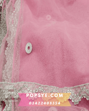 Load image into Gallery viewer, pink net dupatta,peacock blue net dupatta,phulkari pink dupatta,pink chunni with golden border,pink color net dupatta,pink colour net dupatta,pink dupatta net,pink heavy net dupatta,pink net bridal dupatta online,pink net chunni,pink net dupatta bridal,pink net dupatta for lehenga,pink net dupatta online,pink net dupatta with gold border,pink net dupatta with golden border,pink net dupatta with pearls,pink net dupatta with silver border