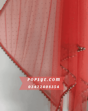 Load image into Gallery viewer, net dupatta peach,net peach dupatta,light orange net dupatta,Net dupatta design 2026, latest net dupatta styles, embroidered net dupatta, bridal net dupatta design, fancy net dupatta for weddings, heavy work net dupatta, party wear net dupatta, Pakistani net dupatta trends, Indian net dupatta online, soft net dupatta designs, net dupatta with lace border, designer net dupatta collection, luxury net dupatta styles, net dupatta for lehenga, net dupatta for salwar kameez, organza vs net dupatta,