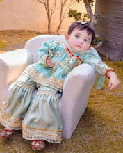 Load image into Gallery viewer, Chiffon Jamawar Gharara with Net Dupatta