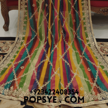 Load image into Gallery viewer, Mehndi &amp; Mayun Multi-Color Dupatta