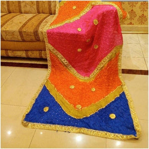 chunri print dupatta chunri wala dupatta 2.5 meter for women Buy Online - popsye.com