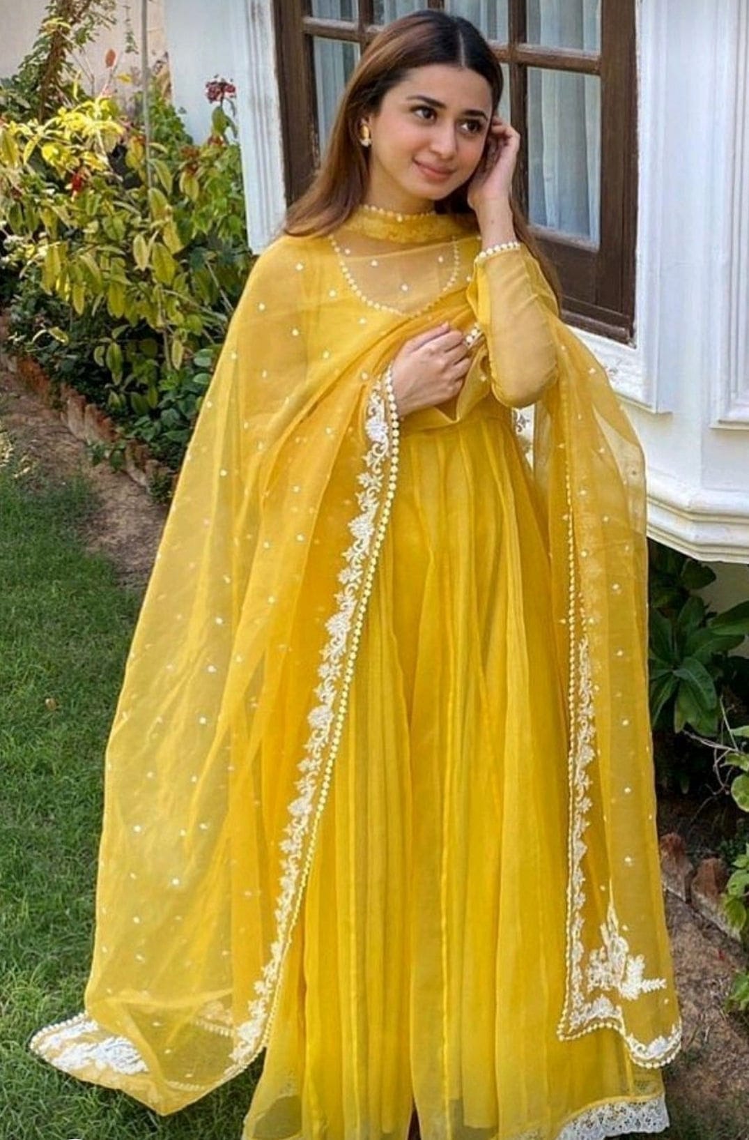 pakistani maxi dress casual Formal traditional wear with floral embroidery for eid