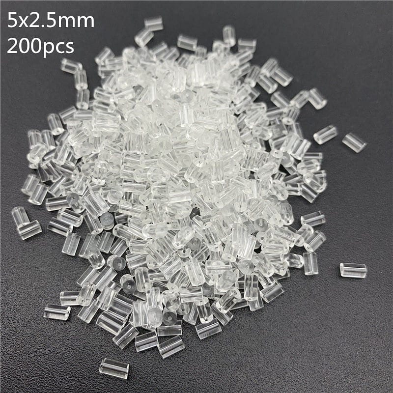 200pcs 3/4/5/6MM Soft Silicone Rubber Earring Back Stoppers For Stud E –