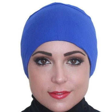 Blue Cotton Hijab Under Scarf Caps Online Tube style for women - popsye.com