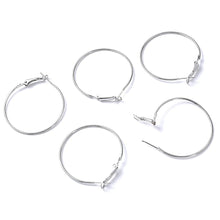 Load image into Gallery viewer, Gold Silver Plated Earring Hoops Round Big Circle Hoop Earrings DIY Fashion Women Jewelry Making Accessories Supplies - popsye.com