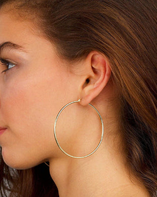 Gold Silver Plated Earring Hoops Round Big Circle Hoop Earrings DIY Fashion Women Jewelry Making Accessories Supplies - popsye.com