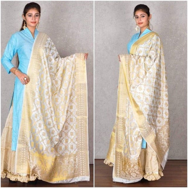 banarasi silk dupatta 2.5 meter for women Buy Online - popsye.com