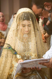 Beige Skin Golden Net Dupatta Gold Dots Party Wear Mehndi Wedding Wrap Pakistani Dupatta  Indian Dupatta Gotta Dupatta - popsye.com