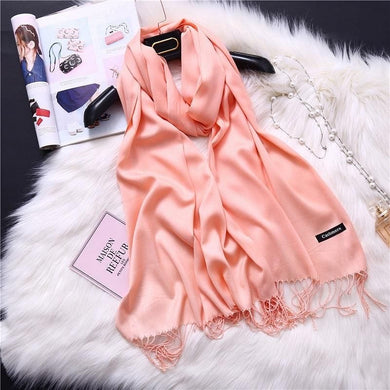 peach Scarves for women mufflers for women scarf shawl wrap online - popsye.com