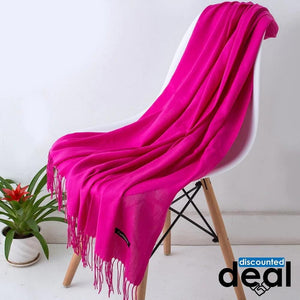 Women Pink Plain Soft Cotton Large size Scarf, Scarves, Stole - popsye.com