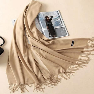 Beige Skin scarves for women muffler for women scarf cape shawl ladies scarf stole scarf scarves online - popsye.com