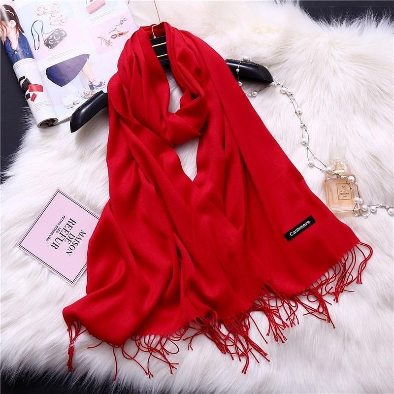 Red Scarves for women mufflers for women scarf shawl wrap stoles online - popsye.com