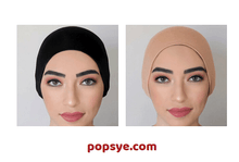 Load image into Gallery viewer, pack of 2 head cap for hijab,hijab underscarf online shop,inner hijab,hijab caps and pins,hijab hat,hijab caps online shopping,underscarf cap,hijab bonnet caps,ninja underscarf,ninja hijab ca