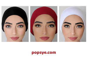 pack of 3 ninja cap hijab online,hijab cap with bun,fancy hijab caps,hijab bonnet,hijab inner caps online,scarf with cap - popsye.com
