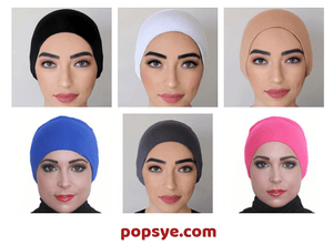 pack of 6 black hijab cap,under hijab bonnet,hijab and cap,silk hijab cap,hijab cap price,hijab volumizer cap - popsye.com