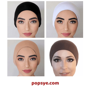 pack of 4 ninja cap hijab online,hijab cap with bun,fancy hijab caps,hijab bonnet,hijab inner caps online,scarf with cap - popsye.com