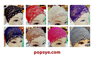 pack of 6 tie back bonnet cap,silk underscarf,scarf caps online,under hijab cap online,cap and hijab,hijab topi online - popsye.com